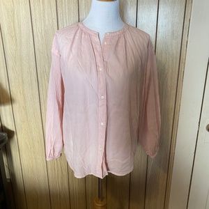 Blush pink or Flowey long sleeve blouse.